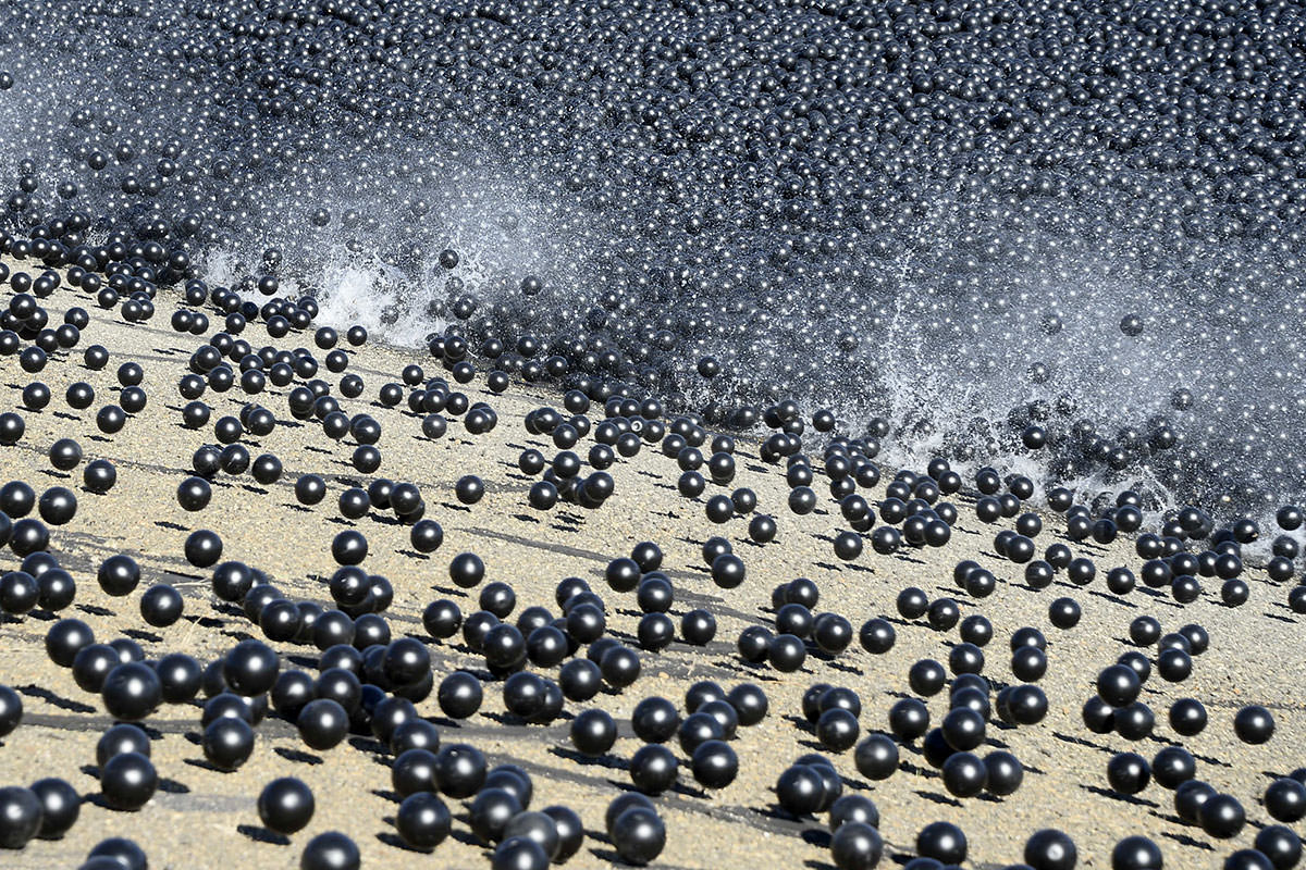 Sea of black plastic balls helps California conserve water New Scientist