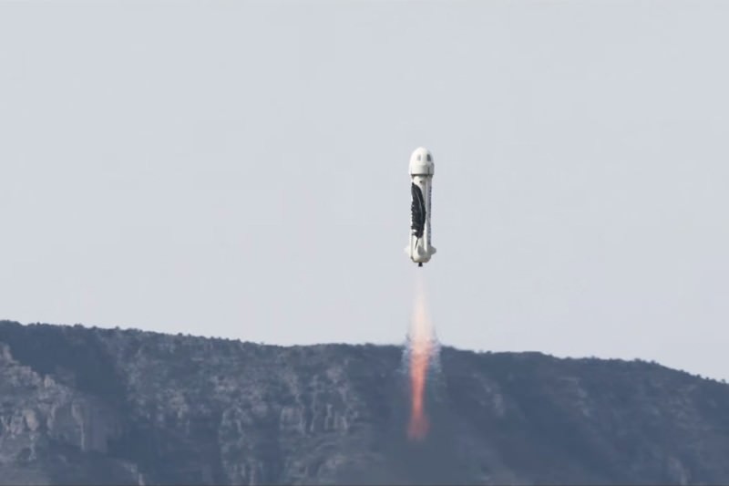 Watch Blue Origin's surprise rocket launch and safe landing | New Scientist