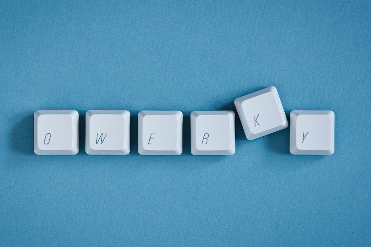 The layout of QWERTY keyboards shapes our feelings about words New