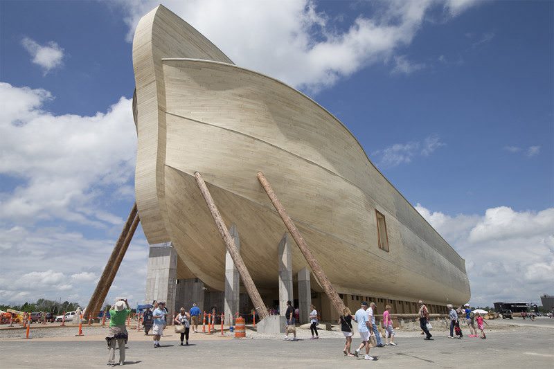 A view from the front of the gigantic Ark